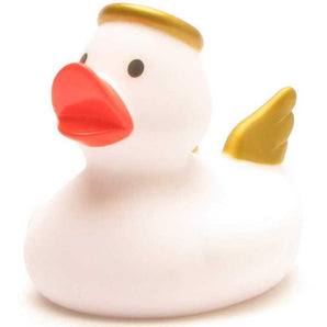 Engel Quietscheente mit goldenen Flügeln