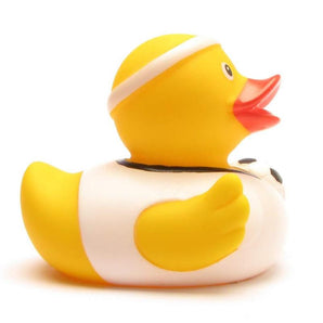 Quietscheentchen Fussballer weißes Trikot