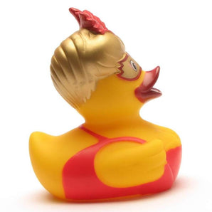 Venezianischer Karneval Frau in Gold Badeente