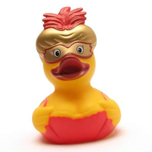 Venezianischer Karneval Frau in Gold Badeente