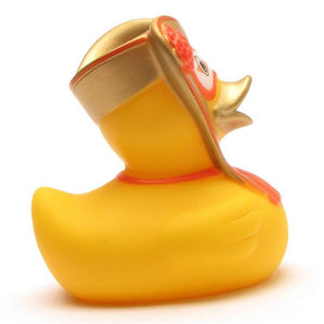 Venezianischer Karneval Mann in Gold Badeente