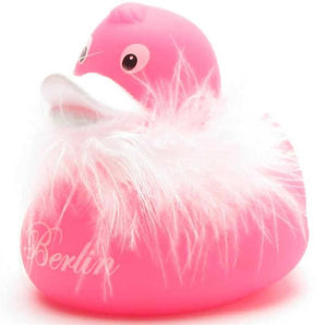 Badeente Berlin pink mit Boa