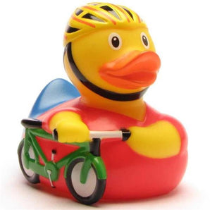 Badeente Radfahrer