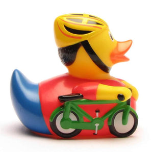 Badeente Radfahrer