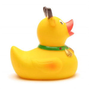 Weihnachts-Badeente Rentier mit Glöckchen