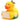 Badeente König mit Grußschild