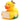 Badeente König mit Grußschild