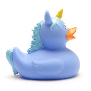 Quietscheente Einhorn blau