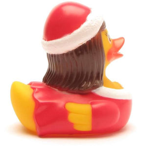 Weihnachtsfrau Badeente