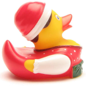 Weihnachtsfrau Badeente im Dirndel