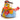 Ski-Duck mit weißem Helm und Brille - blau