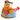 Ski-Duck mit weißem Helm und Brille - blau