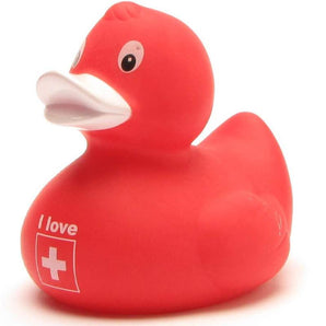 Badeente I love Schweiz