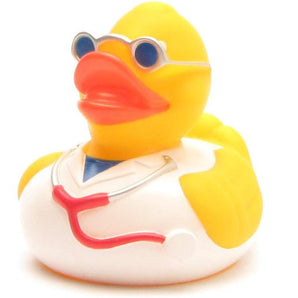 Quietscheentchen Doktor mit Brille