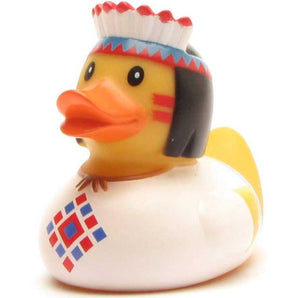 Badeente Indianer Häuptling - weiss