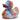 Rainbow Badeente - mit lila Schnabel
