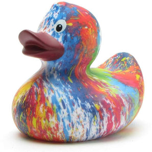 Rainbow Badeente - mit lila Schnabel
