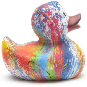 Rainbow Badeente - mit lila Schnabel