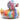 Rainbow Badeente - mit lila Schnabel