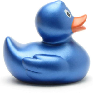 Quietscheente Sara blau metallic