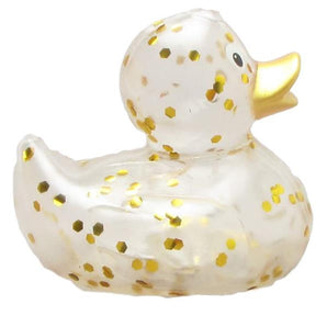 Quietscheente Glitzer gold