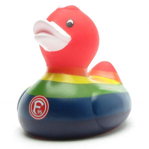 Fortuna Düsseldorf Badeente Regenbogenfarben