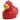 Badeente Naturkautschuk - rot