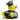 Badeente Koch - schwarz