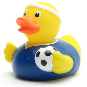 Quietscheentchen Fußballer dunkelblaues Trikot