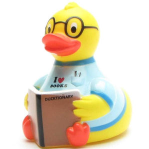 Bücherwurm Badeente