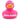 Badeente pink - Personalisiert - weiss
