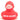 Badeente rot - Personalisiert - weiss