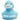 Badeente hellblau - Personalisiert - weiss