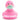 Badeente Corona pink - Personalisiert - weiss