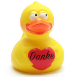 Badeente "Danke" mit Herz