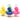 Entenangeln 13,5 cm farbig 4er Set - inkl. Entenangel