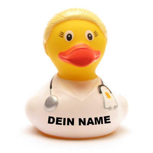 Ärztin Badeente blond - Personalisiert