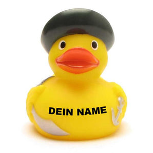 Piraten Ente mit Hut und Saebel - Personalisiert