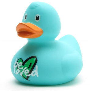 "Be loved" Badeente - türkis