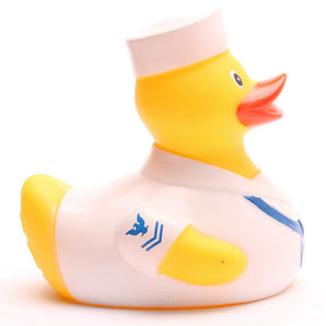 Matrosen Badeente - weiss