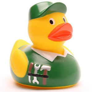 Badeente Hausmeister - grün