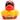 Wrestling Badeente - rote Kappe - PERSONALISIERT - schwarz