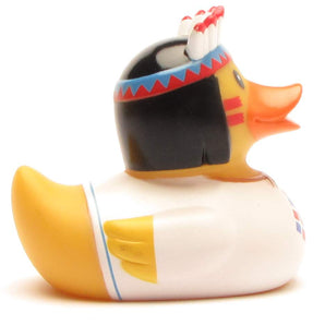 Badeente Indianer Häuptling - weiss