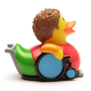 Quietscheente Rollstuhlfahrer