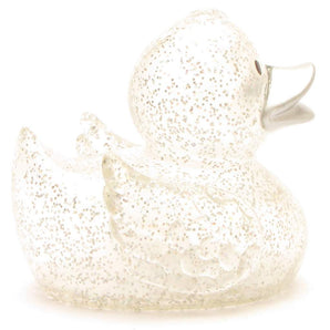 Badeente Britta - Glitzer mit silbernem Schnabel