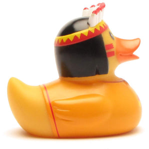 Badeente Indianer Häuptling - orange