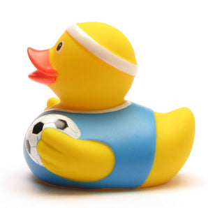 Quietscheentchen Fussballer blaues Trikot