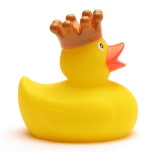 Quietscheente mit goldener Krone