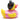 Badeente Chinesin mit Blume auf der Brust